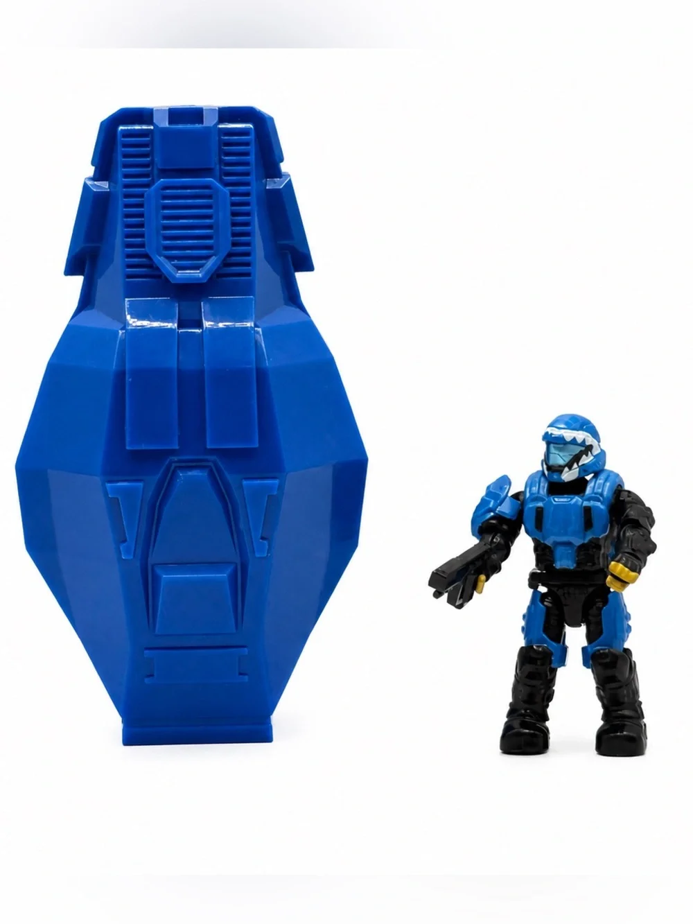 Mega Bloks Halo Metallic Series Cobalt Blue ODST Drop Pod Shock Trooper 97354